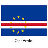 Flag  of the country  cape verde. Vector illustration. 
