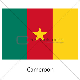 Flag  of the country  cameroon. Vector illustration. 