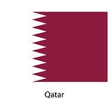 Flag  of the country  qatar. Vector illustration. 