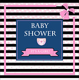 Baby shower card art illustration cute vector