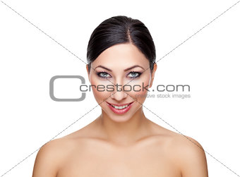 Young beautiful woman with perfect skin