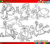 christmas themes santa coloring page