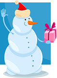 christmas snowman cartoon illustration