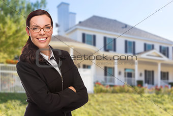 Mixed Race Woman in Front of Custom House