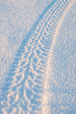 Tire tracks on the snow 01