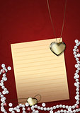 Heart pendant and pearls