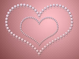 Heart shape made from pearls