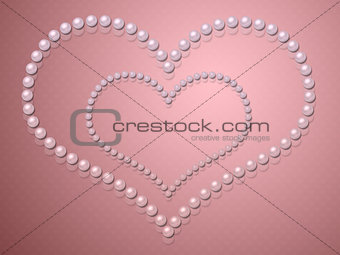 Heart shape made from pearls