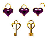 hearts and keys