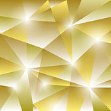 Geometric pattern with golden triangles background