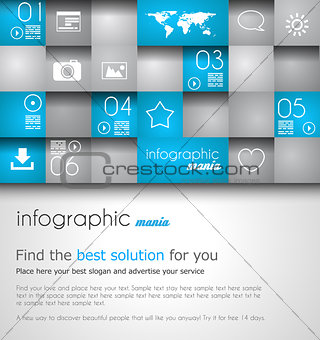 Infographic design template. Ideal to display information