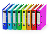 the colorful ring binders