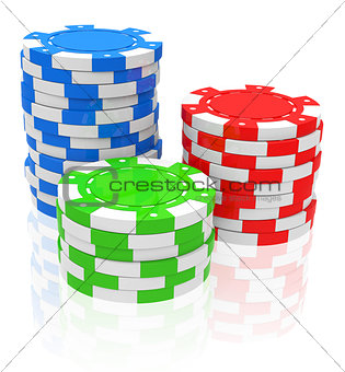 the poker chips