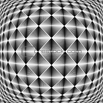 Design warped square trellised pattern