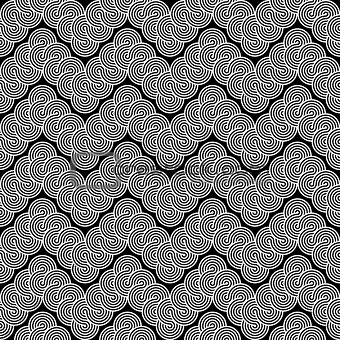 Design seamless monochrome zigzag lacy pattern