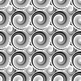 Design seamless monochrome whirlpool twisted pattern