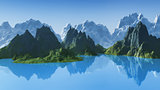 3D mountain landscape