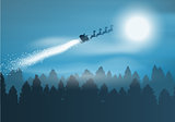 Santa in the sky 