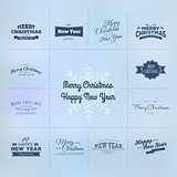 Christmas and New year calligraphy set
