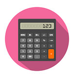 Calculator image in flat style