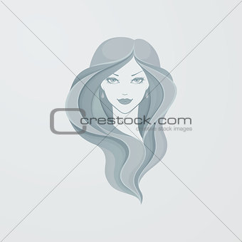 Beautiful woman's silhouette image