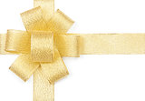 Golden ribbon with bow