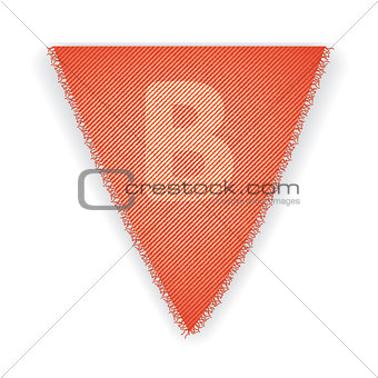 Bunting flag letter B