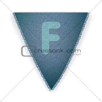 Bunting flag letter F