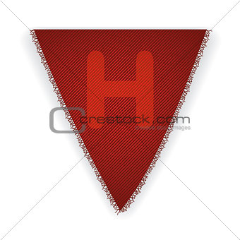 Bunting flag letter H