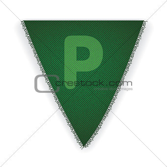 Bunting flag letter P