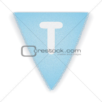Bunting flag letter T