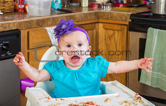 Messy Child Eating Tantrum