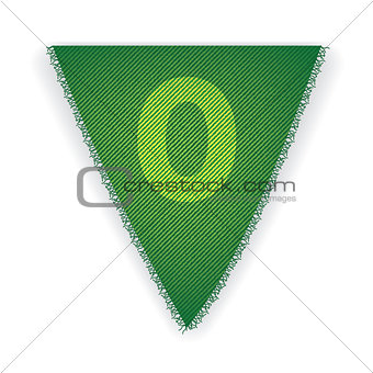 Bunting flag number 0