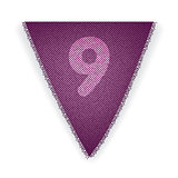 Bunting flag number 9