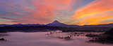 Pre Sunrise Over Mount Hood Panorama