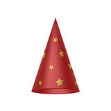 Red sorcerer hat with golden stars