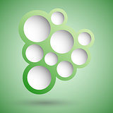 Abstract green speech bubble background