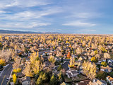 Colorado homes aerial view