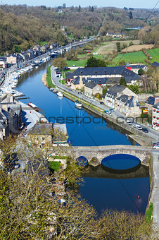 Banks of Rance River (Dinan town, France). 