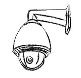 Black and White Surveillance Camera (CCTV)