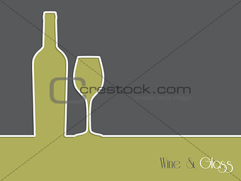 Wine advertisement background design with bottle and glass