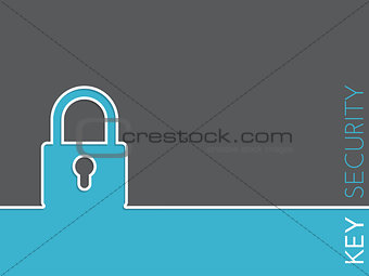 Simple security background with padlock