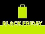 Black friday background with shopping bag