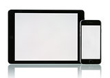 Phone 6 and Tablet pc Air 2 Wi-Fi + Cellular with white blank sc