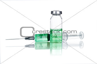 Medical Medicine brown Ampule with syringe