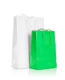 white and green gift bag