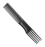 black comb for hairdresser on isolated white background
