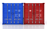 3d rendering of a shipping container