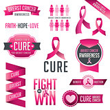 Breast Cancer Awareness Design Elements