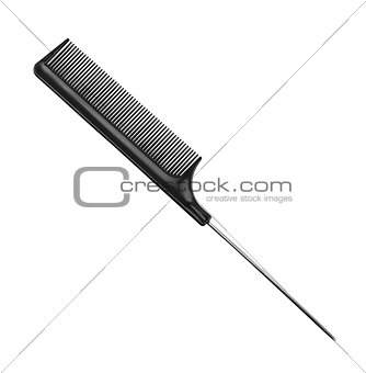 Professional hairdresser comb on an isolated background